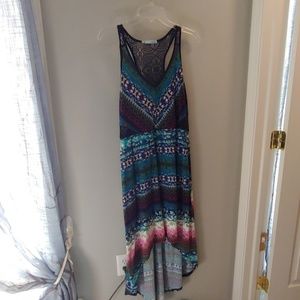 Multicolor High/Low Summer Dress
